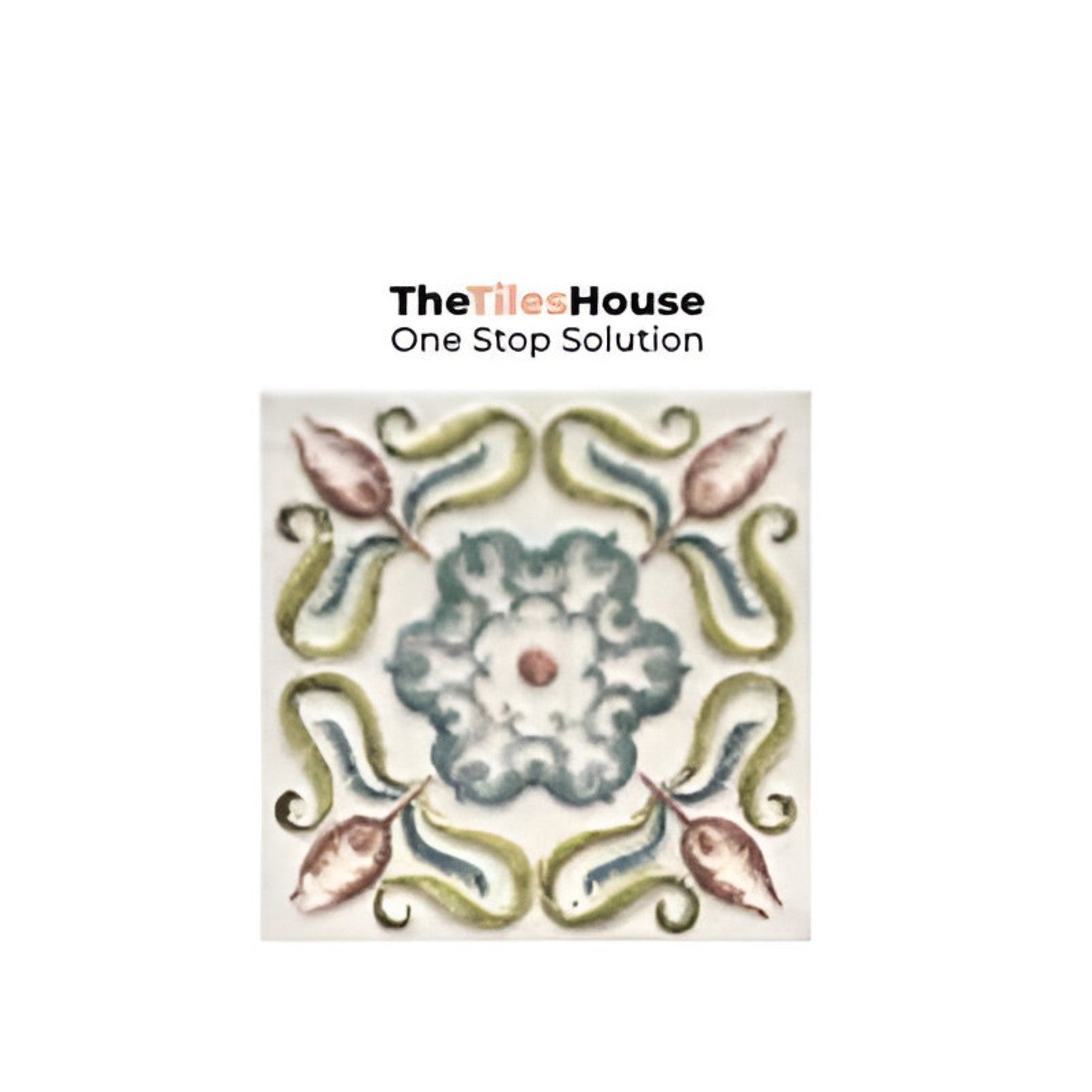 Catanzaro Decor Ceramic Tile 6x6 inch with intricate decorative patterns, smooth matte finish, and versatile design, perfect for accent walls, backsplashes, or detailed flooring applications
