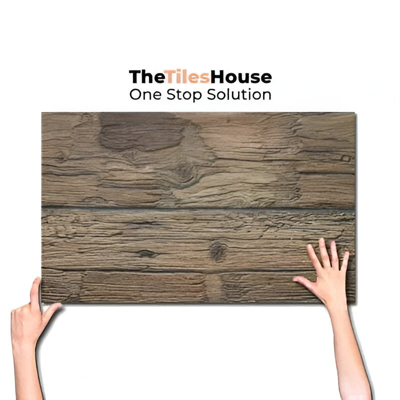 Charm Light Wood Matt Vitrified Tile 12x18 inch with natural light wood grain texture, soft beige tones, and matte finish, ideal for bright, stylish, and durable flooring or wall applications
