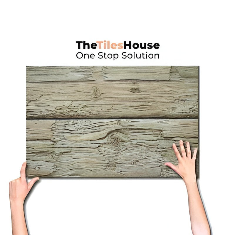 Charm Wood Matt Vitrified Tile 12x18 inch with natural wood grain texture, warm brown tones, and matte finish, ideal for stylish and long-lasting flooring or wall applications
