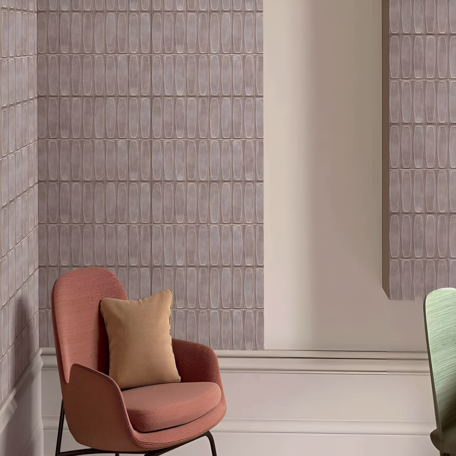 Chester Sand Satin Matt Tile 12x24 inch with a smooth matt finish, featuring a warm sand-colored texture, durable and scratch-resistant surface, ideal for modern floors and walls.
