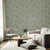 Chroma 74056-3 Floral Grey Wallpaper showcasing elegant, intricate floral patterns in soft grey shades, ideal for modern interiors, feature walls, bedrooms, and living rooms.