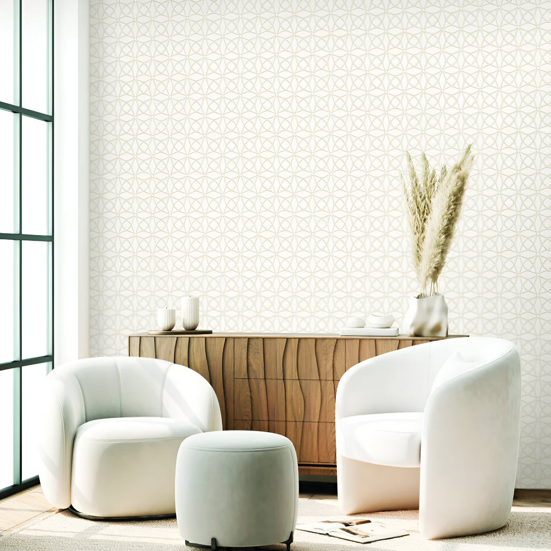 Chroma 74057-1 wallpaper in beige color featuring intricate texture design pattern, showcasing elegant, neutral-toned décor suitable for living rooms, bedrooms, and office interiors; durable, easy-to-install wallpaper with subtle texture and modern-classic aesthetic.