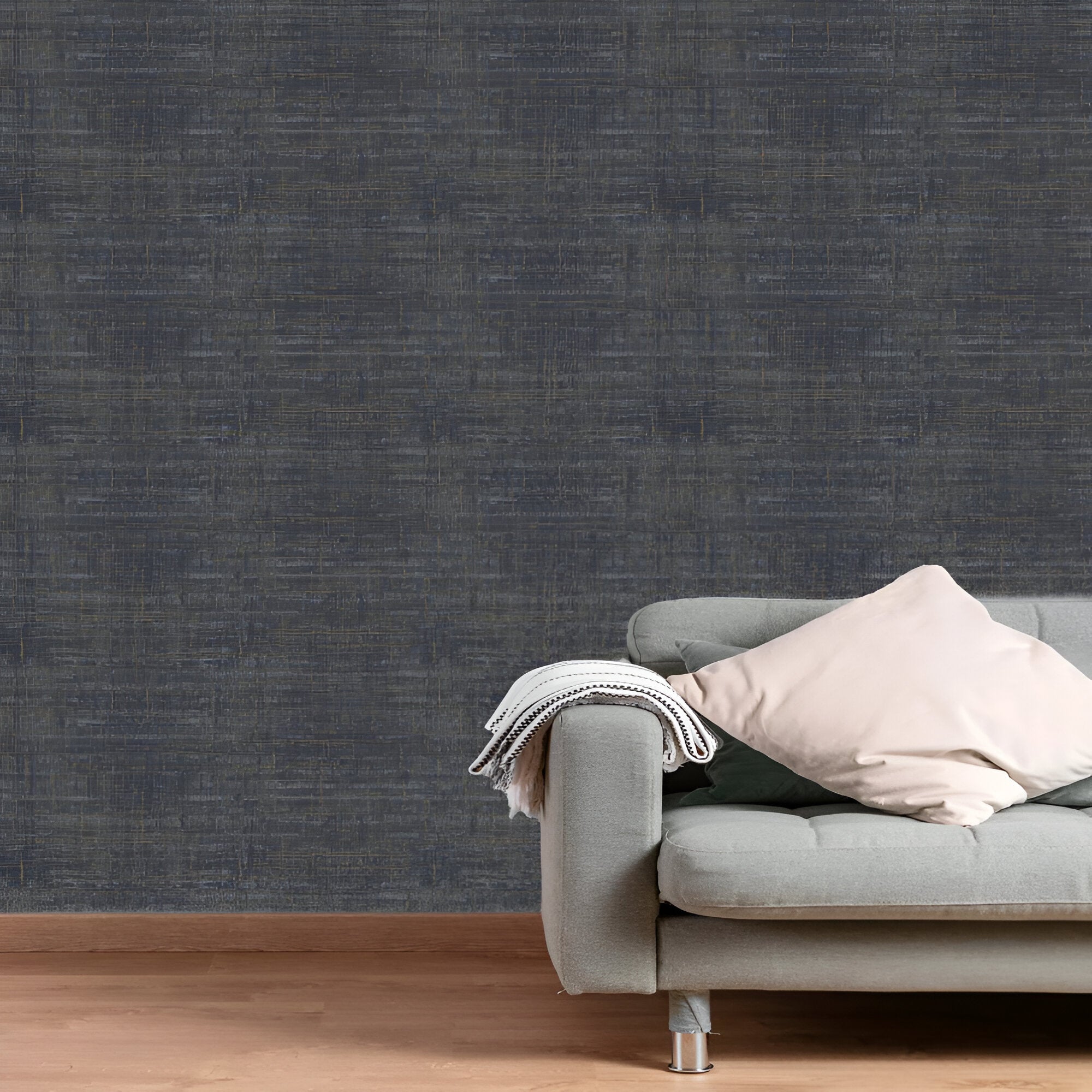 Chroma 74063-5 blue wallpaper showcasing a modern textured pattern. The rich blue hues create a calming and sophisticated ambiance, ideal for living rooms, bedrooms, and feature walls. The high-quality material highlights subtle geometric details and adds depth to any interior decor.