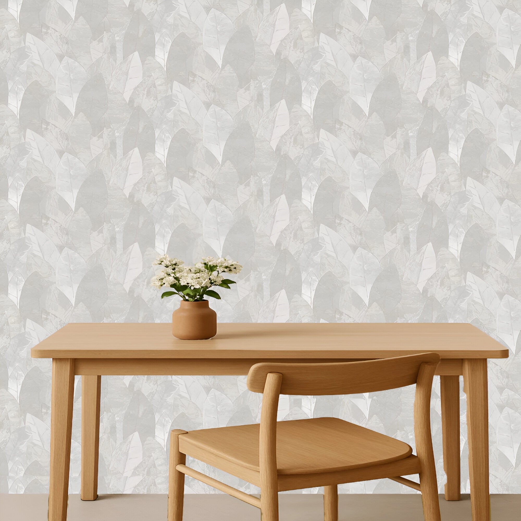 Chroma 74064-1 Floral Grey Wallpaper featuring delicate floral motifs on a soft grey background, creating an elegant, modern, and timeless wall design that complements both classic and contemporary interiors.