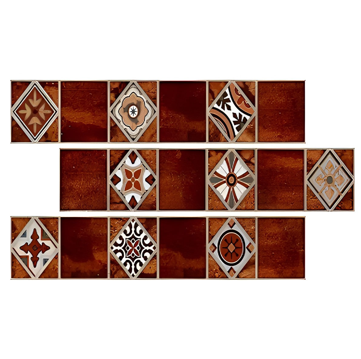 Cicilia Marron Vitrified Tile – 6×36 inch vitrified tile featuring a deep brown wood-effect design, perfect for warm-toned, elegant flooring or wall accents.