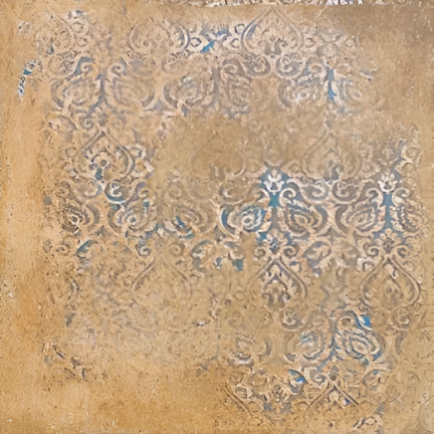 Clay Sienna Elvia Vitrified Matt Tile 9x9 Inch with rich sienna tones, intricate natural patterns, and a smooth matte finish ideal for elegant floors and walls.
