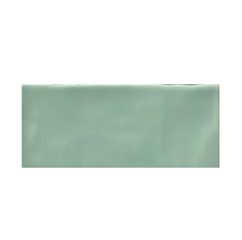 Cleo Aqua Glossy Subway Tile 3x12 inch with a glossy finish, featuring a vibrant aqua-blue surface, smooth and durable, ideal for modern backsplashes and decorative wall applications.
