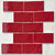 Cleo Crimson Glossy Subway Tile 3 Inch x 12 Inch featuring a vibrant glossy red finish with smooth surface ideal for modern wall applications in kitchens bathrooms and accent walls
