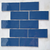 Cleo Indigo Glossy Subway Tile 3x12 inch with a glossy finish, featuring a deep indigo surface, smooth and durable, ideal for modern backsplashes and decorative wall applications.
