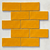 Cleo Mustard Glossy Subway Tile 3x12 inch with a glossy finish, featuring a vibrant mustard-yellow surface, smooth and durable, ideal for modern backsplashes and decorative wall applications.
