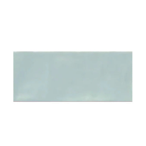 Cleo Sky Glossy Subway Tile 3x12 inch with a glossy finish, featuring a soft sky-blue surface, smooth and durable, ideal for modern backsplashes and decorative wall applications.
