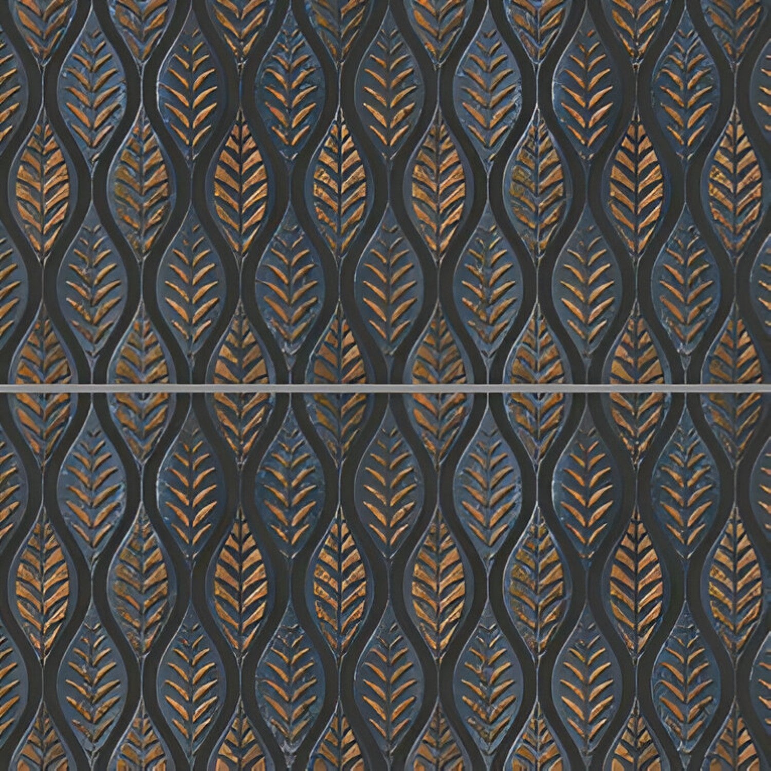 Coal Decor Vitrified Tile 24 Inch x 48 Inch featuring a dark charcoal finish with subtle decorative patterns suitable for modern wall and floor applications in living rooms kitchens and commercial spaces
