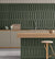 Green color subway Tile 3*12 Inches in picket shape