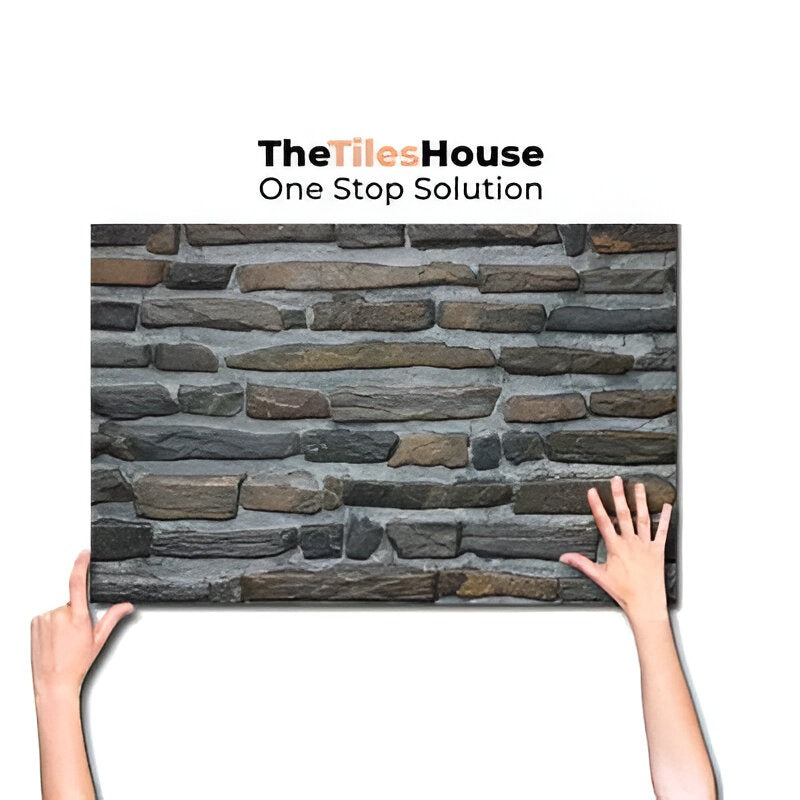 Core Brick Matt Vitrified Tile 12x18 inch with realistic brick texture, neutral grey-brown tones, and matte finish, ideal for contemporary and durable flooring or wall applications
