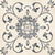 Corolla Moroccan Vitrified Tile – 16×16 inch matt vitrified tile in soft beige tones, featuring a printed Moroccan-inspired rangoli geometric pattern, ideal for modern floors and walls.
