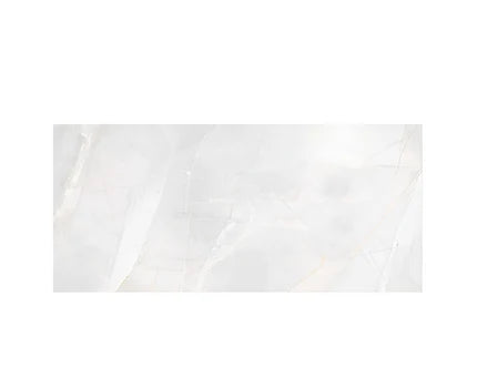 Costa Bianco Vitrified Tile in 24x48 inch size featuring a luxurious grey marble design with subtle veins, glossy finish, seamless look, suitable for modern home flooring and wall applications.