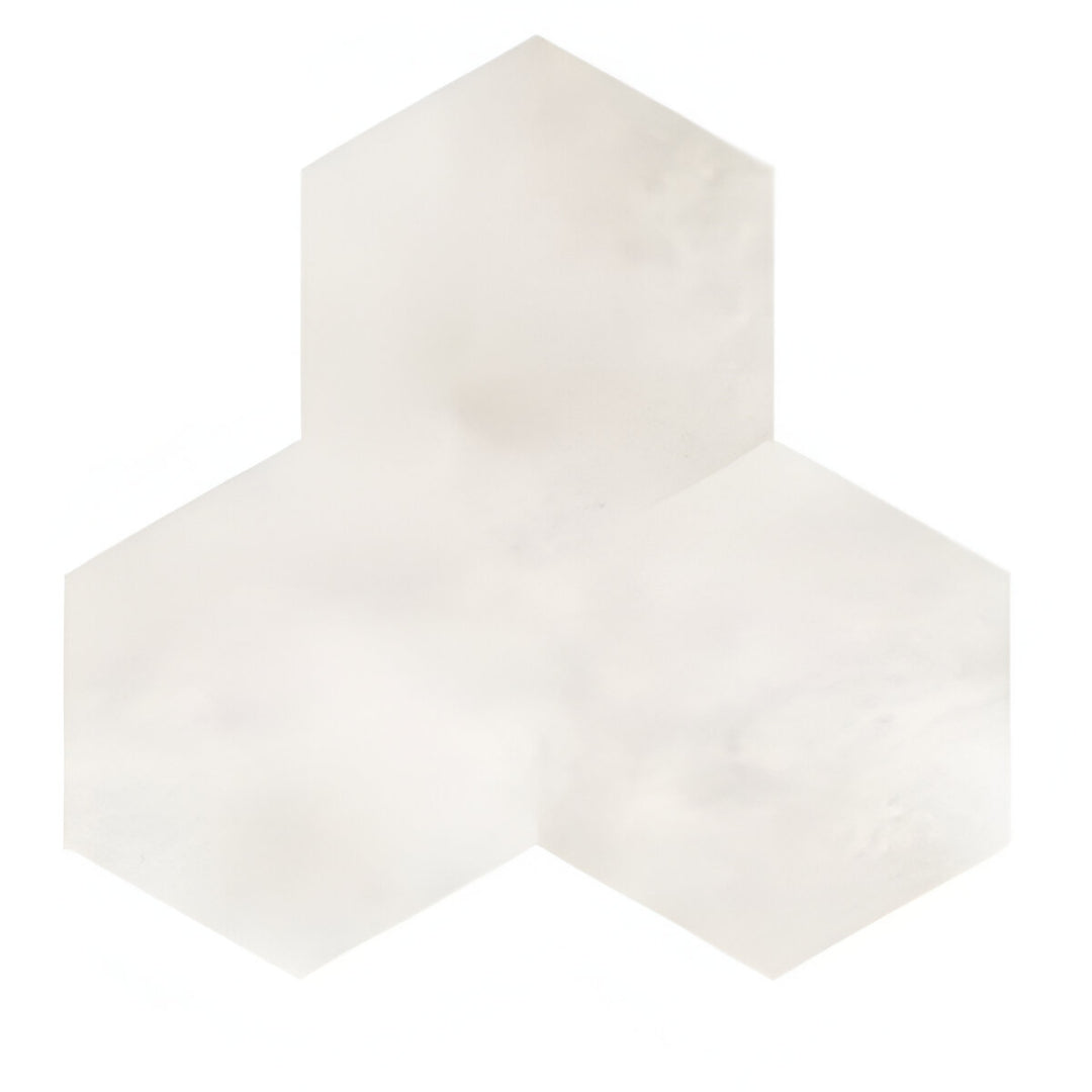Cotto Bianco Matt Porcelain Tile 8x10 Inches – hexagonal white tile for walls and floors with a soft matte finish

