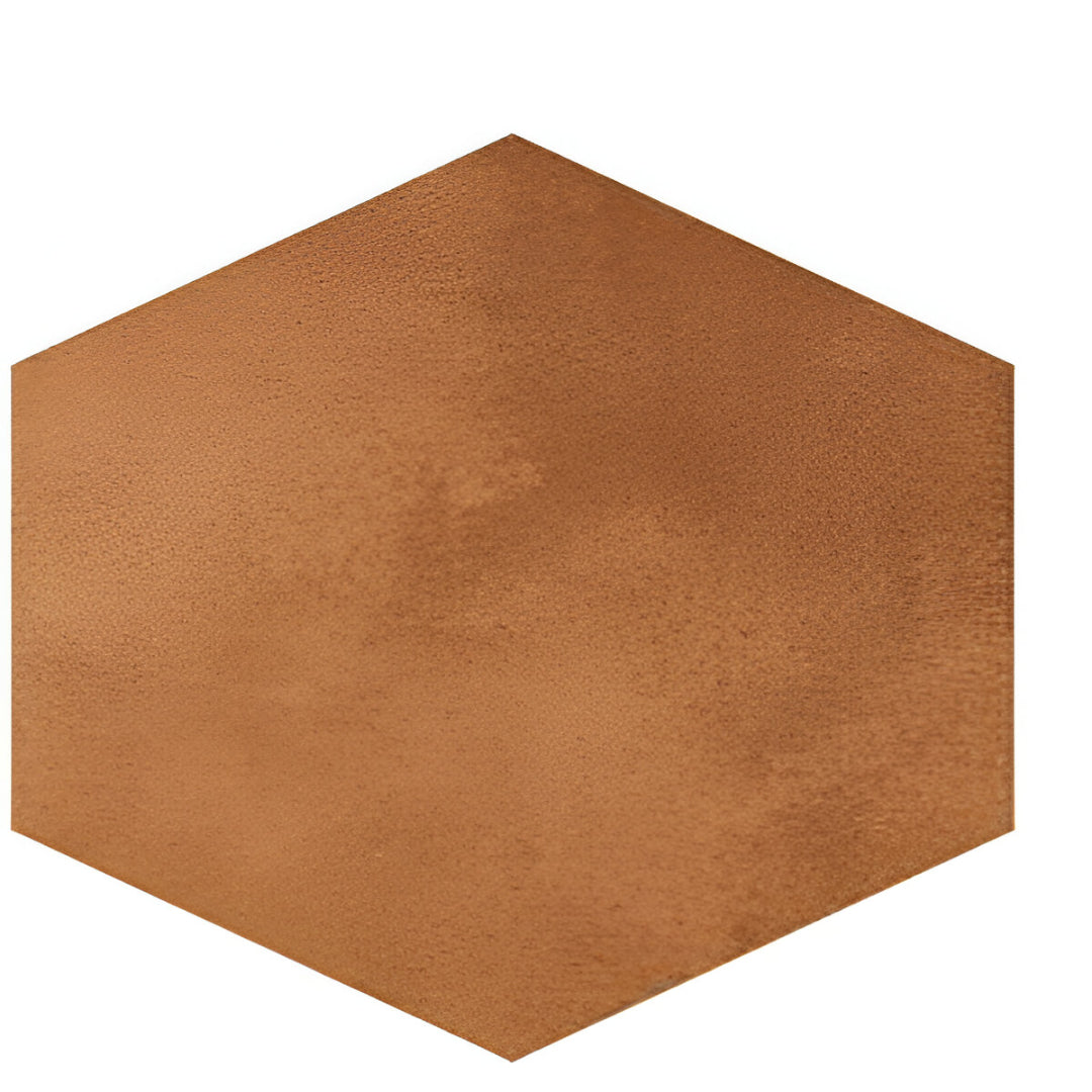 Cotto Brown Matt Porcelain Tile 8x10 Inches – hexagonal earthy brown tile for floor and wall use

