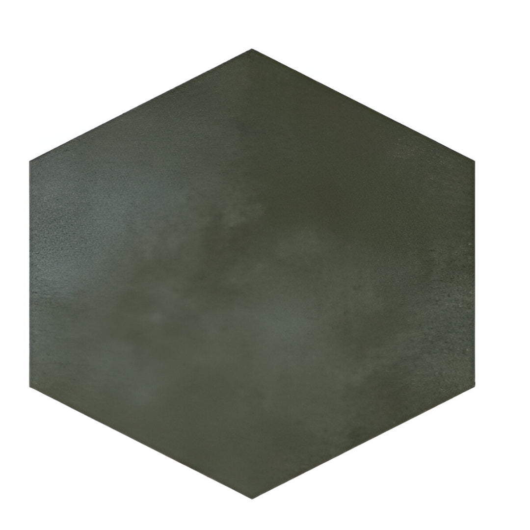 Cotto Green Matt Porcelain Tile 8x10 Inches – sage green hex tile for modern floor and wall designs

