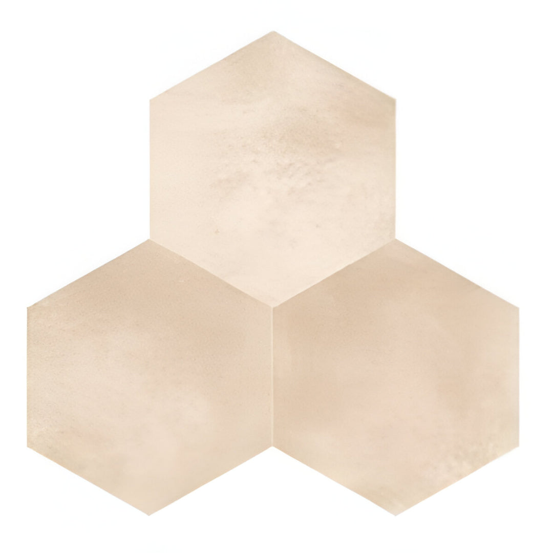 Cotto Ivory Matt Porcelain Tile 8x10 Inches – hexagonal ivory tile for modern floor and wall applications

