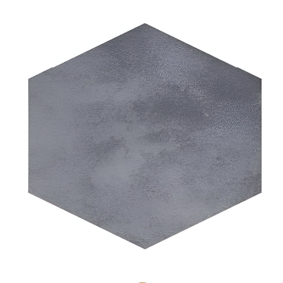 Cotto Steel Grey Matt Porcelain Tile 8x10 Inches – hexagonal grey tile for modern floors and walls

