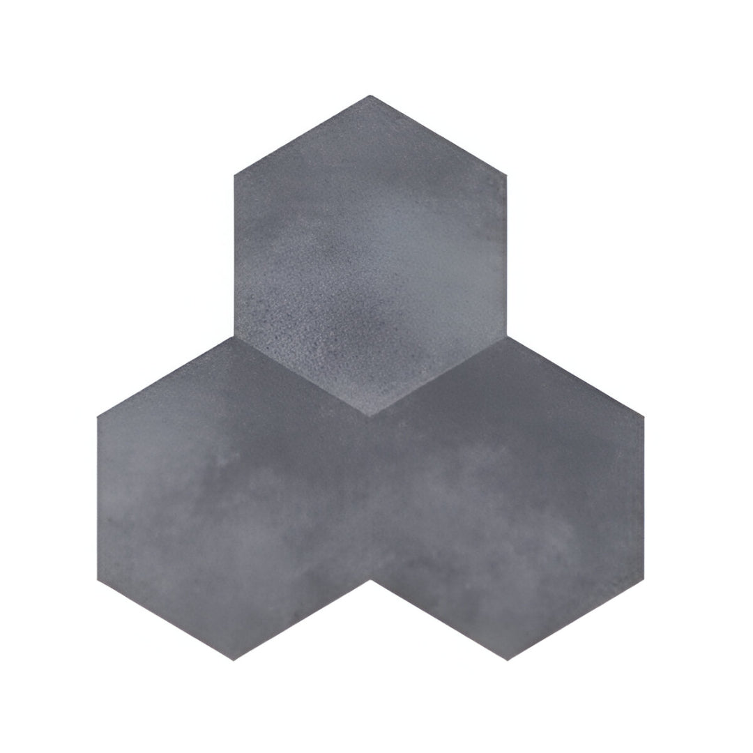 Cotto Steel Grey Matt Porcelain Tile 8x10 Inches – hexagonal grey tile for modern floors and walls

