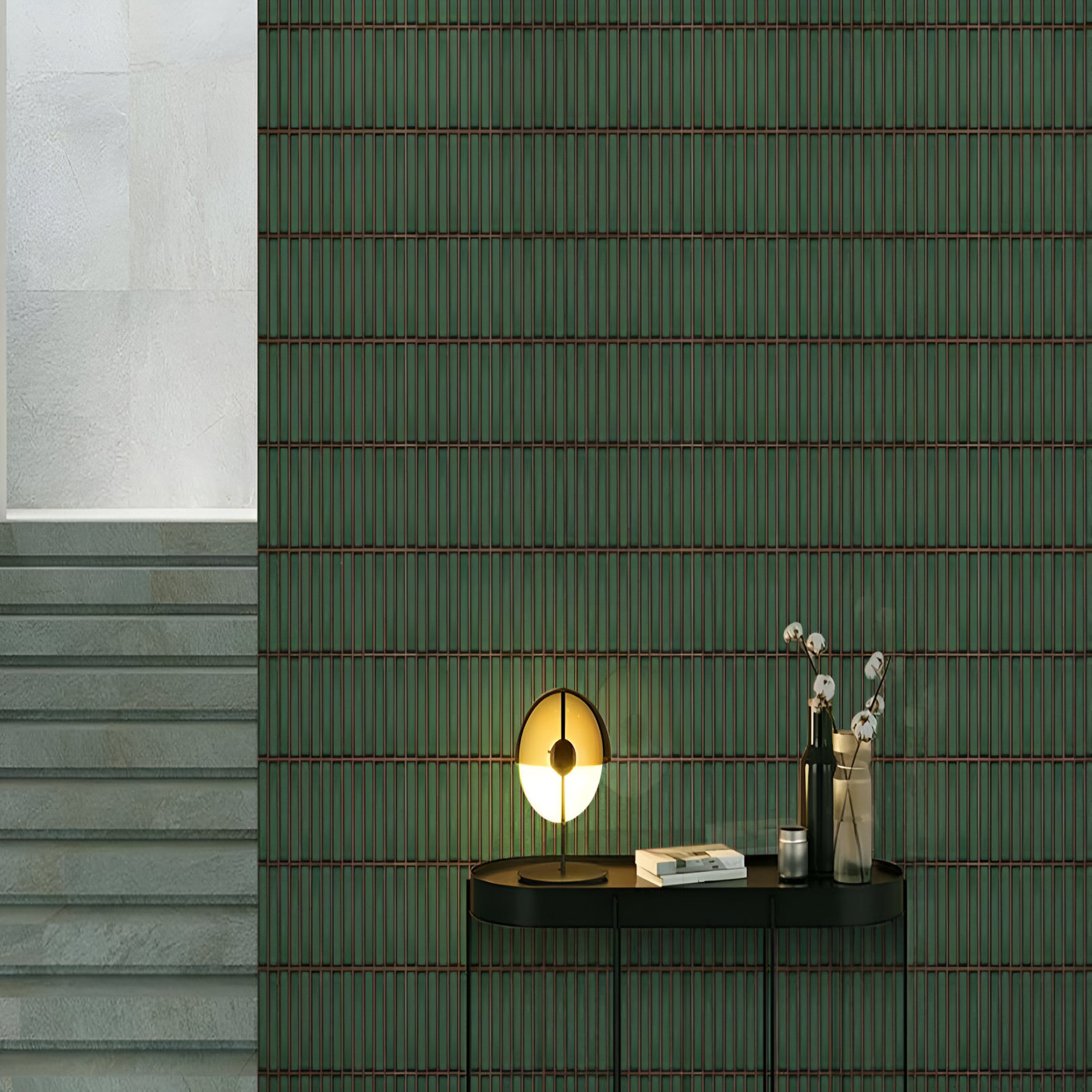 Emerald Coventry Ribbed Designer Kitkat Tile