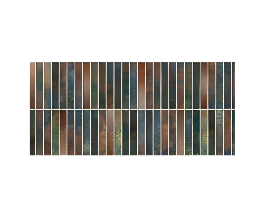 Coventry Kitkat Multicolor Tile 12x24 inch with vibrant multicolor pattern and glossy finish, ideal for feature walls, bathrooms, kitchens, and modern interior designs.