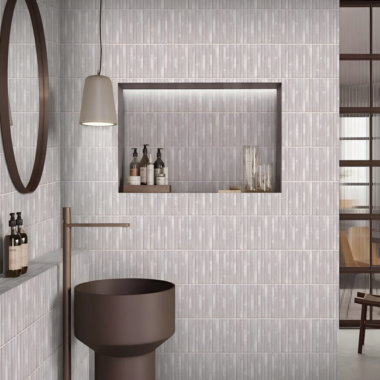 Coventry Oyster Satin Matt Tile 12x24 inch with a smooth matt finish, featuring a soft oyster grey tone, durable and scratch-resistant surface, ideal for modern floors and walls.
