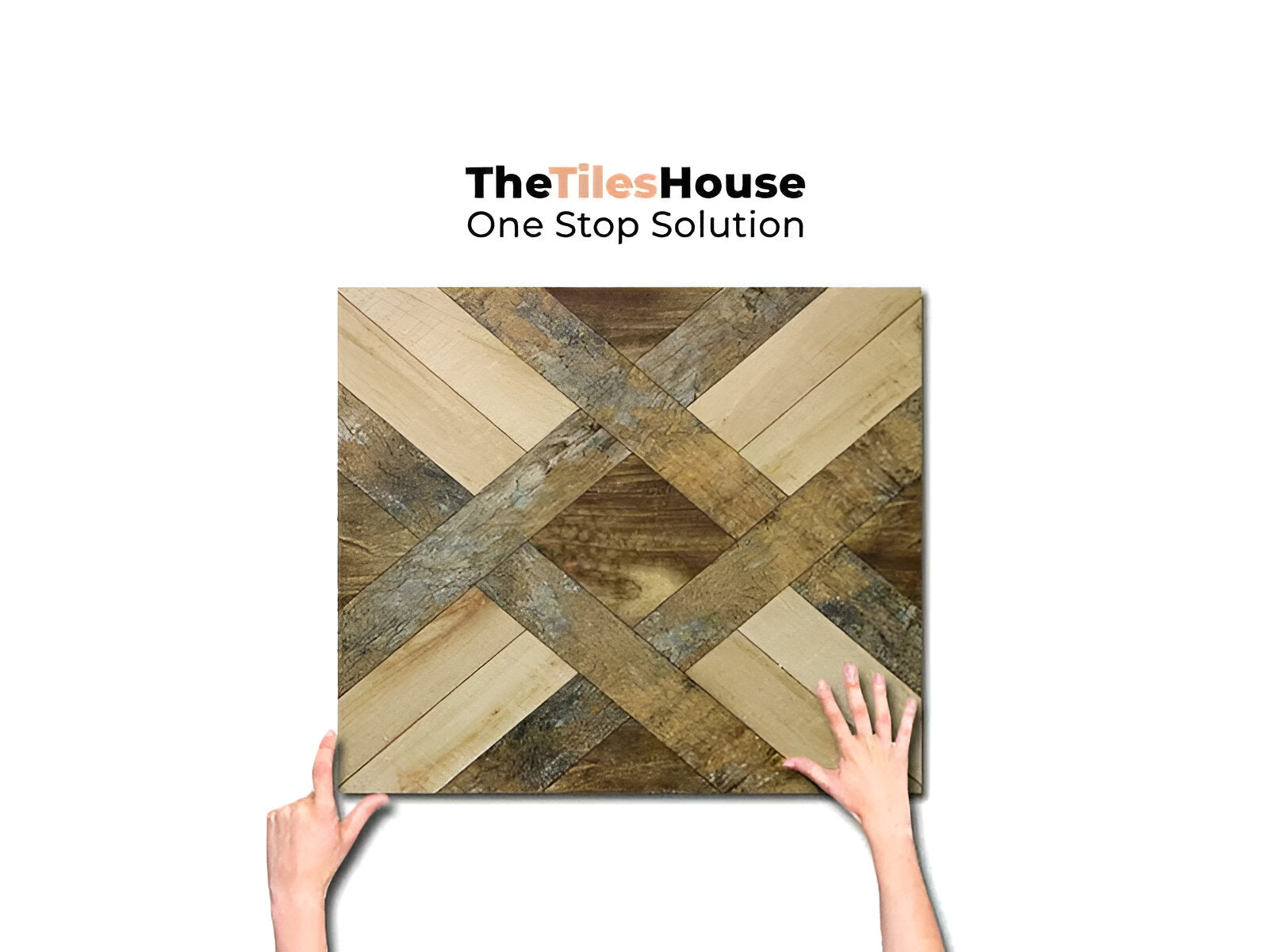 Cross Wood Matt Ceramic Tile 24x24 inch with realistic wood texture, warm natural brown tones, and matte finish, ideal for stylish and durable flooring or wall applications

