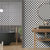 Cube 1002 Matt Ceramic Tile – 8×8 inch matte ceramic tile featuring a black and white Moroccan-inspired interlocking cube geometric pattern, ideal for modern wall and floor installations.