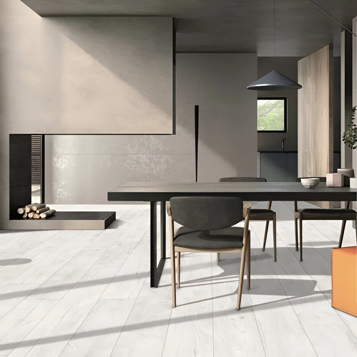 D9-1510 Wooden Vitrified Tile 6 x 36 inch featuring a natural wood-inspired design, ideal for adding warmth and a contemporary look to floors and walls.
