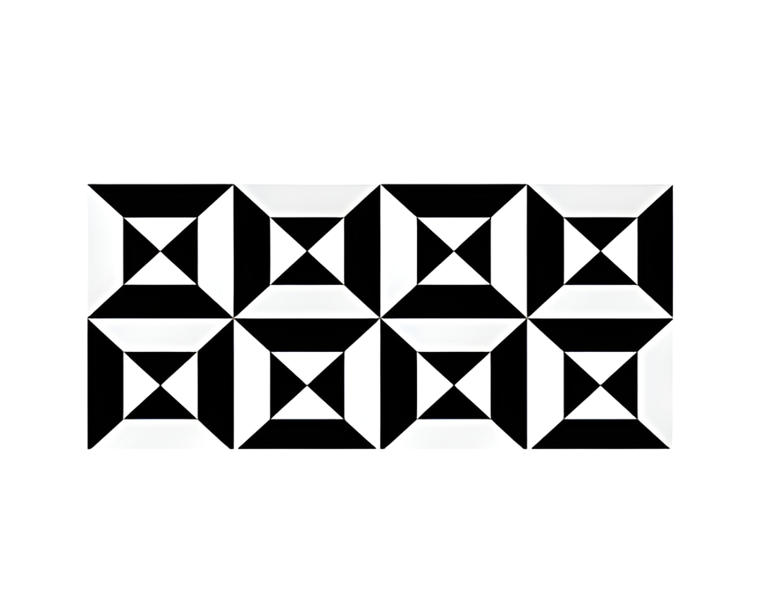 Delta Vitrified Moroccan Tile 24 x 48 inch featuring a geometric Moroccan-inspired pattern, ideal for adding a modern and decorative touch to floors and walls.
