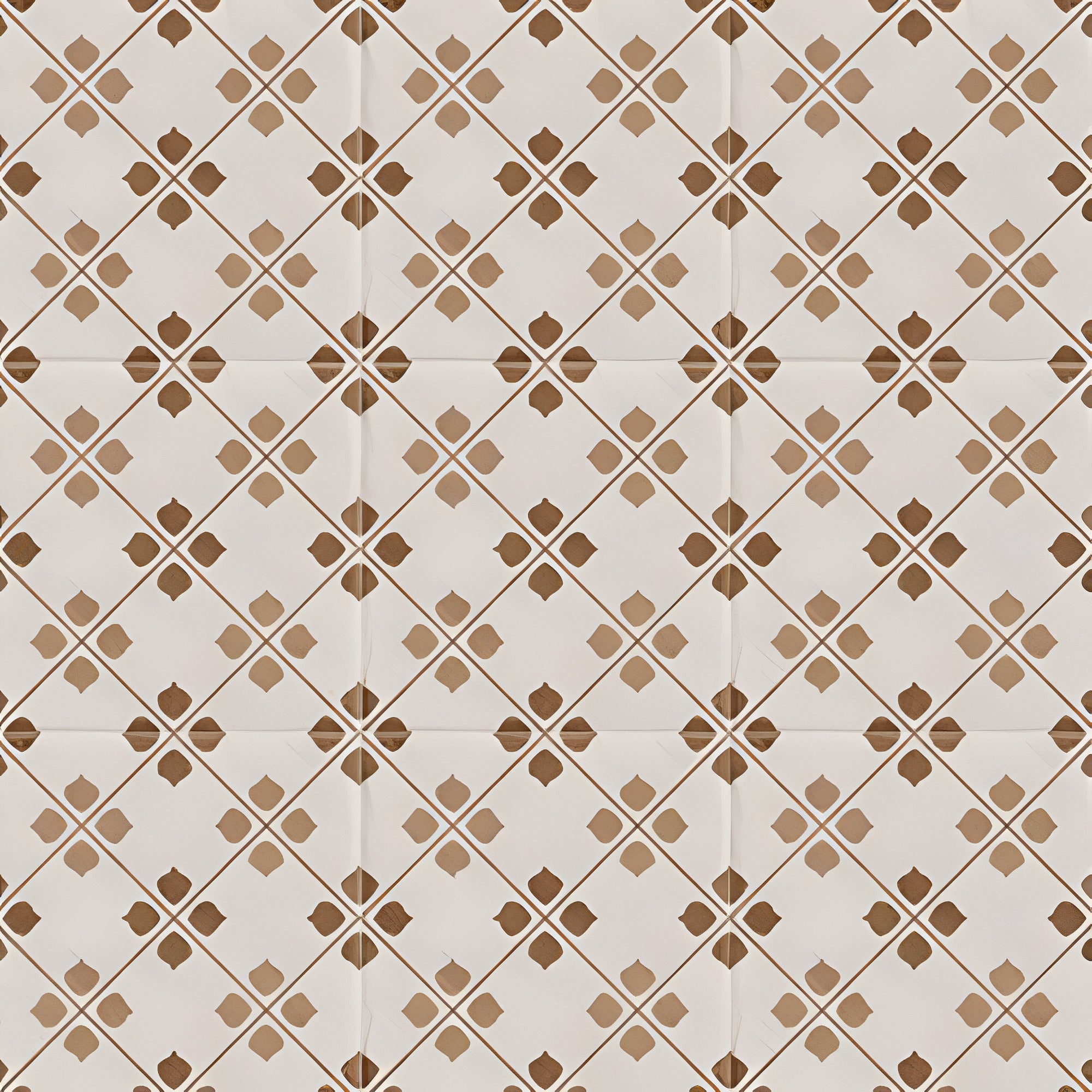 Ducati Beige Decor 1 Moroccan vitrified tile with glossy finish showcasing intricate printed rangoli patterns in soft beige color, ideal for enhancing floor and wall spaces with elegant decorative detailing in homes and commercial interiors.