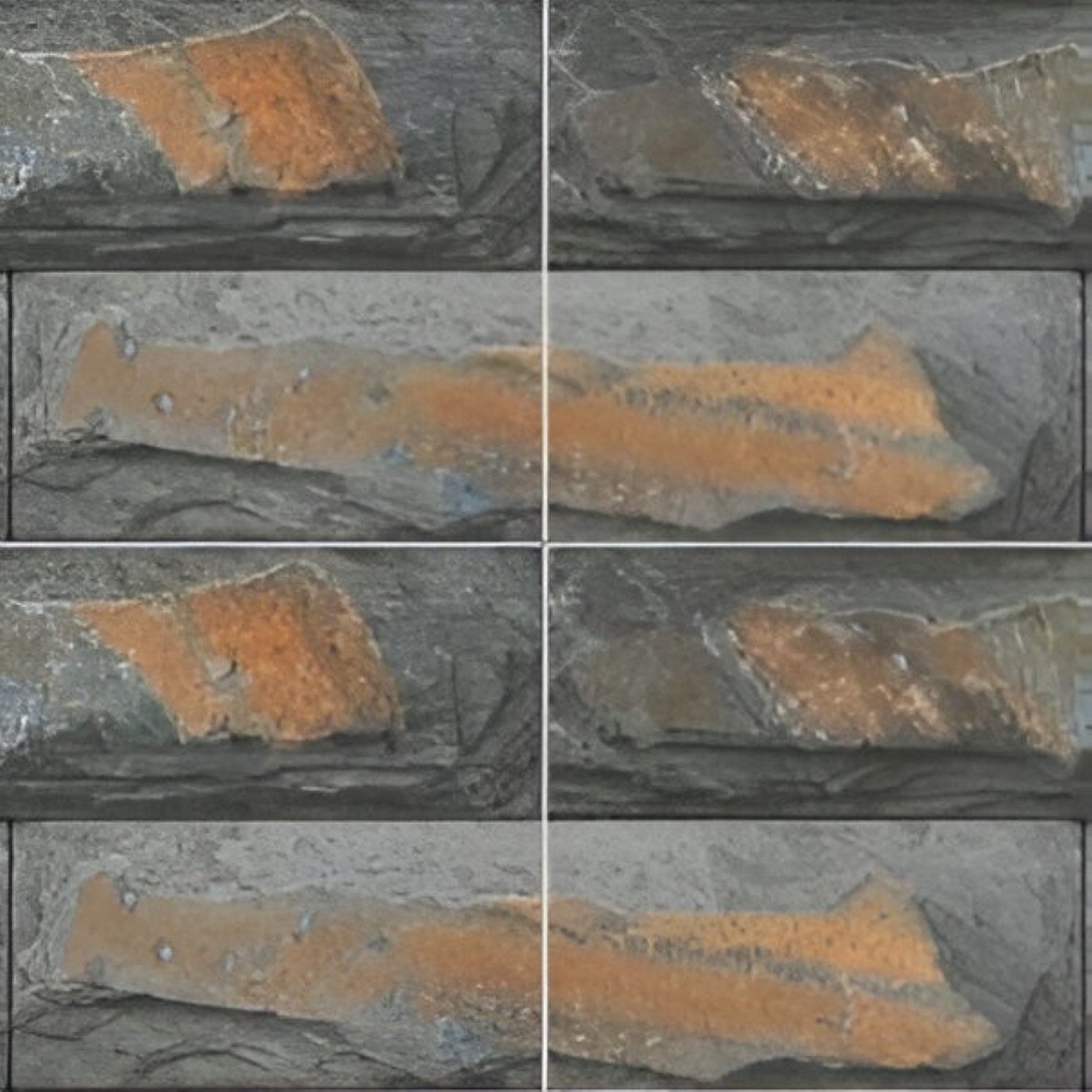 Earthy Slate Vitrified Tile 12x24 inch with a matt finish, featuring a natural slate-like texture in earthy tones, durable and scratch-resistant surface, ideal for contemporary floors and walls.
