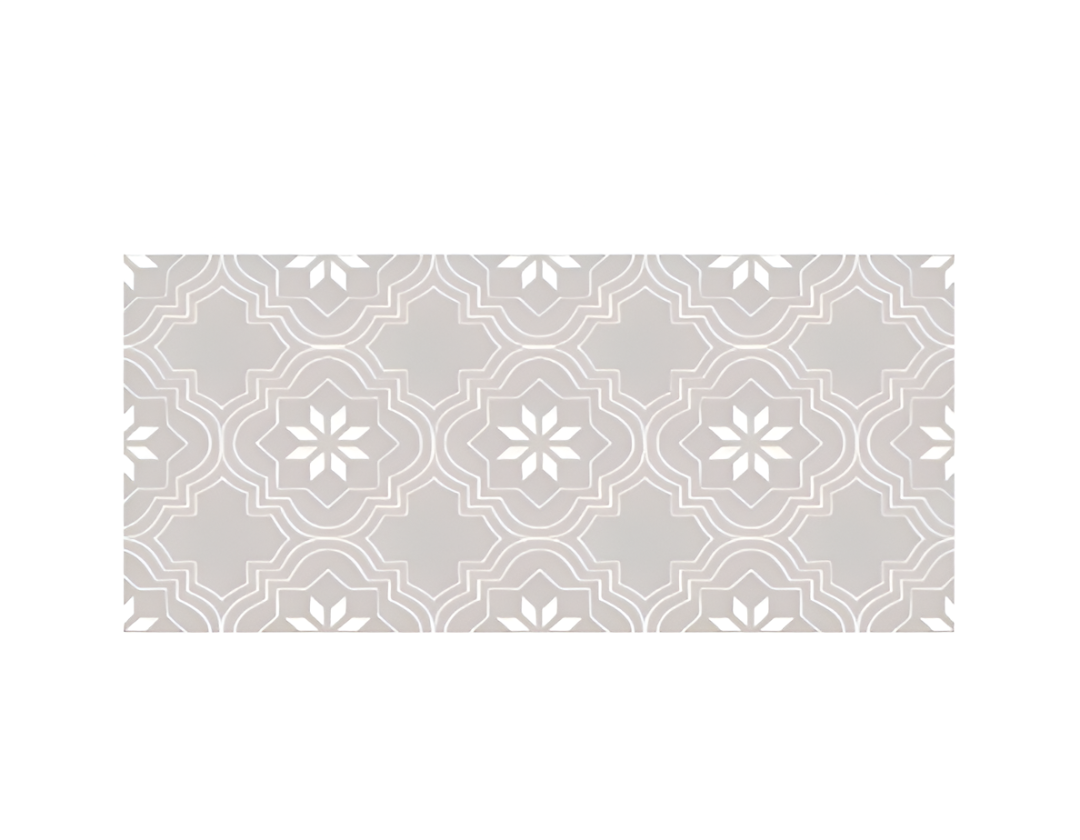 Egyptian Gris Vitrified Moroccan Tile 24x48 inch with elegant grey Moroccan pattern and durable vitrified surface, ideal for modern living rooms, lobbies, bedrooms, and commercial interiors.