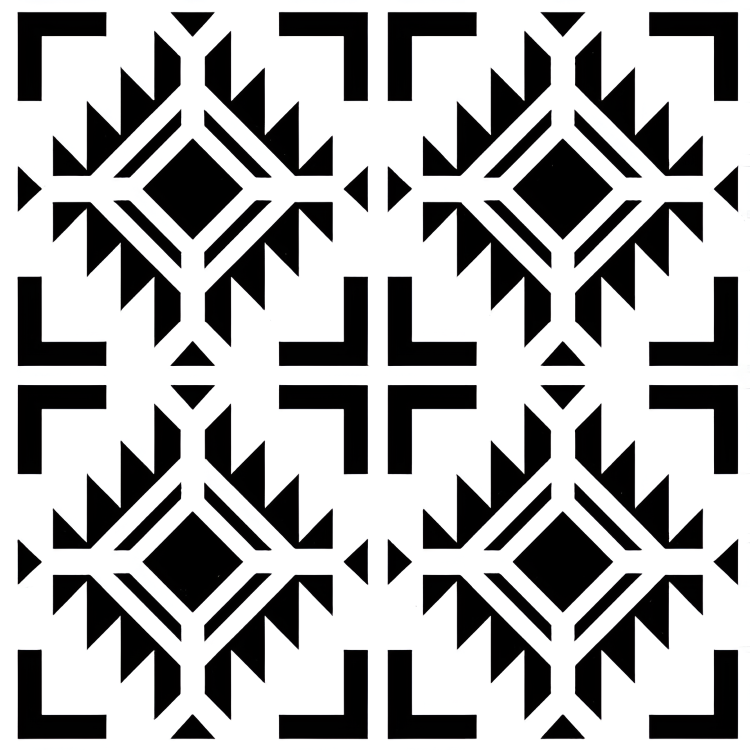 Elvi Vitrified Moroccan Tile 24x48 Inch – Large-format matt tile in deep charcoal-black featuring a tonal Moroccan-inspired geometric pattern, perfect for sleek, modern walls or floors.