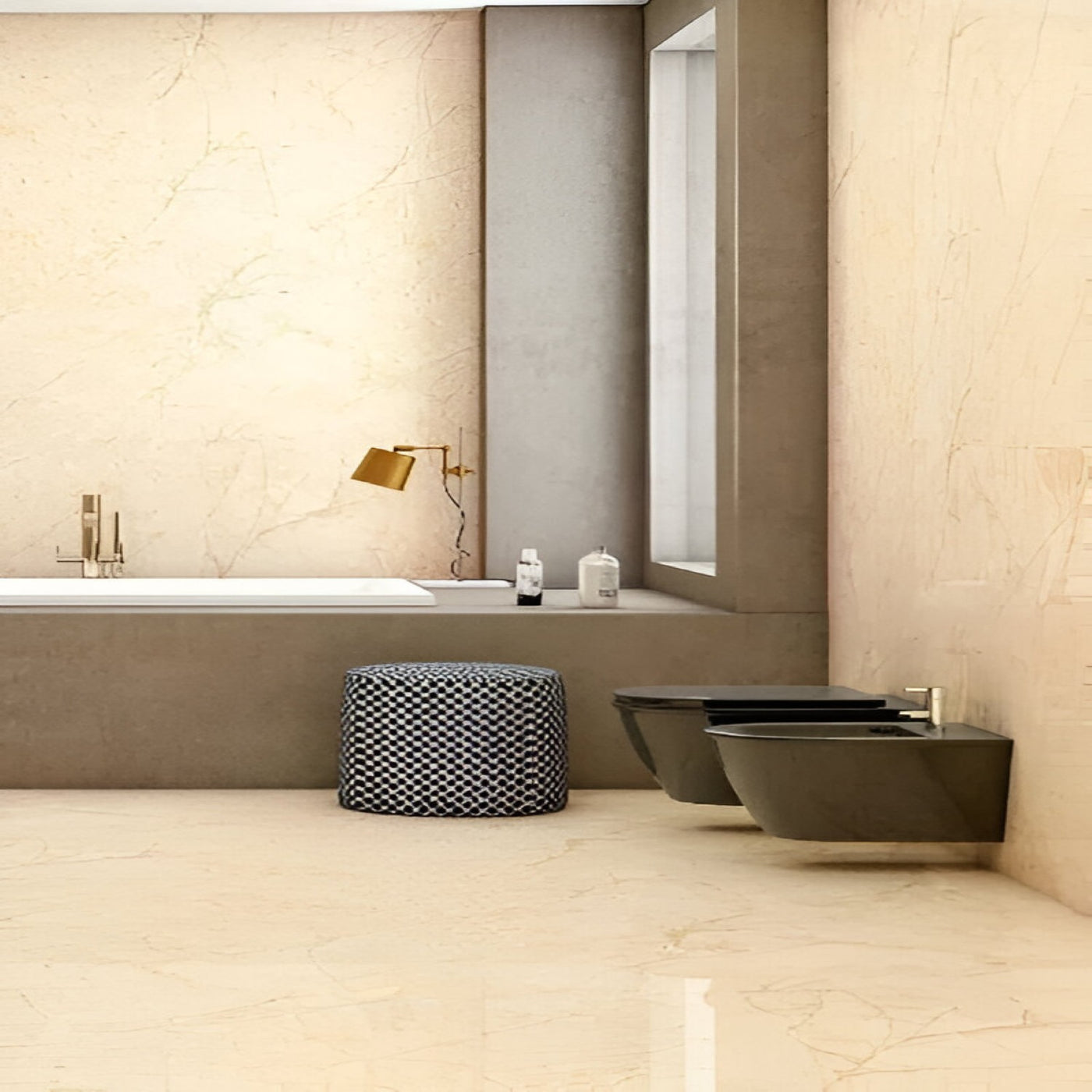 Endless Cream Marble Bathroom Design Inspiration