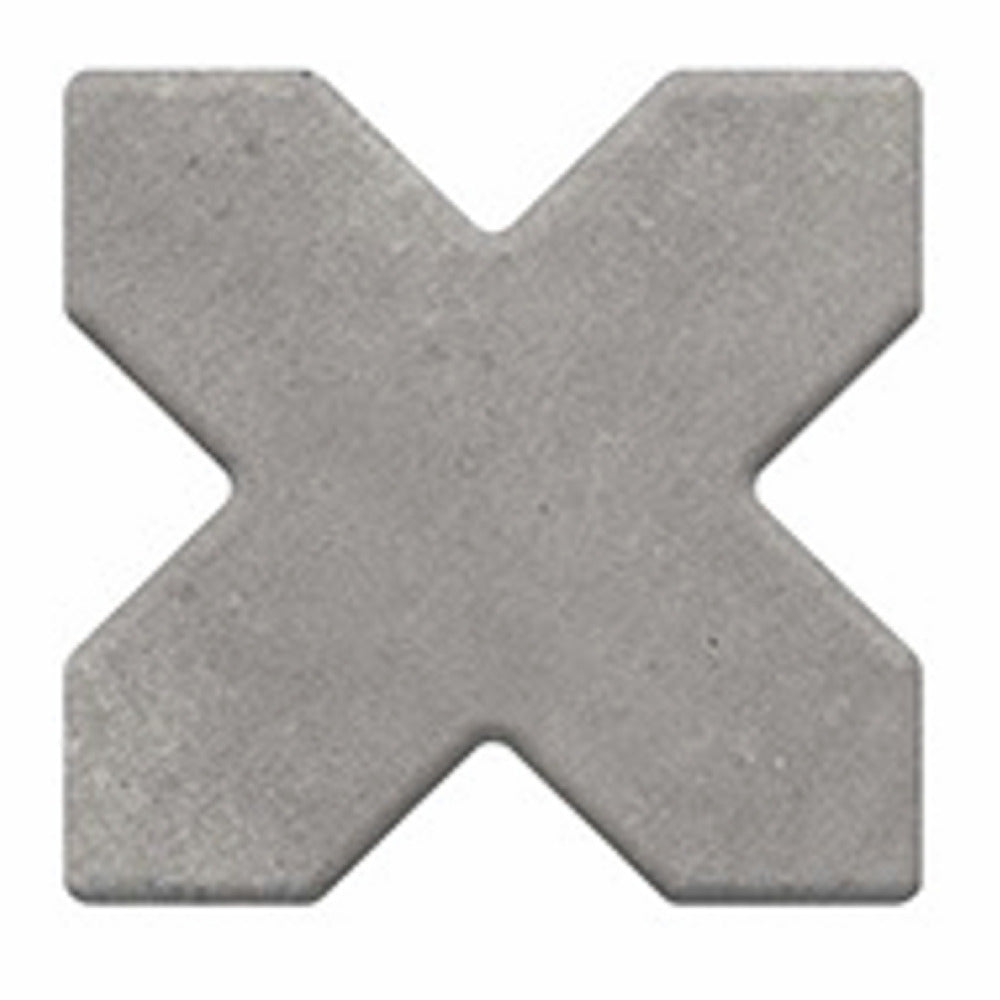Estrela Grey Star-Cross vitrified tile in 6×6 inch size featuring a refined star-cross pattern in soft grey shade with matt finish, suitable for floor and wall installation in living rooms, bathrooms, kitchens, cafés, and contemporary interiors.