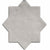 Estrela Grey Star-Cross vitrified tile in 6×6 inch size featuring a refined star-cross pattern in soft grey shade with matt finish, suitable for floor and wall installation in living rooms, bathrooms, kitchens, cafés, and contemporary interiors.