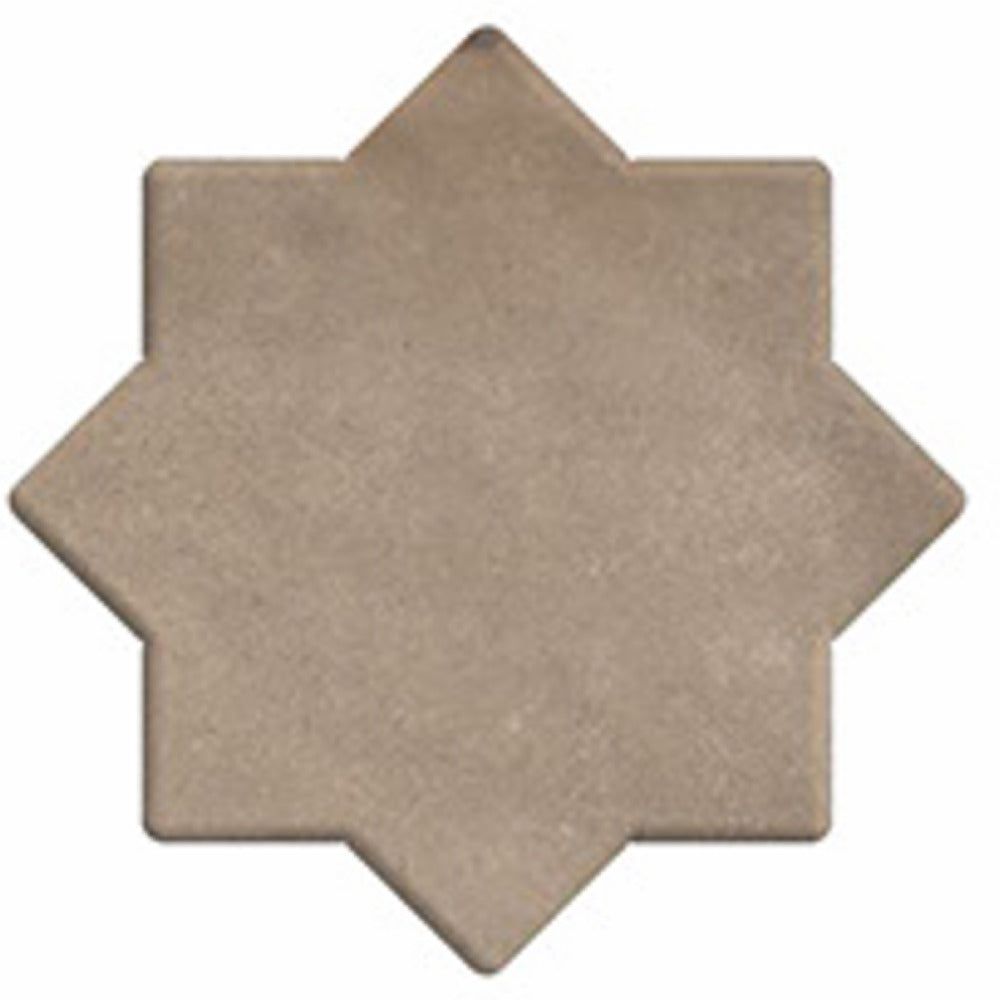Estrela Peanut Star-Cross vitrified tile in 6×6 inch size featuring a detailed star-cross geometric pattern in warm peanut color with a smooth matt finish, suitable for floor and wall installation in bathrooms, kitchens, living spaces, and decorative interior designs.