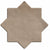 Estrela Peanut Star-Cross vitrified tile in 6×6 inch size featuring a detailed star-cross geometric pattern in warm peanut color with a smooth matt finish, suitable for floor and wall installation in bathrooms, kitchens, living spaces, and decorative interior designs.