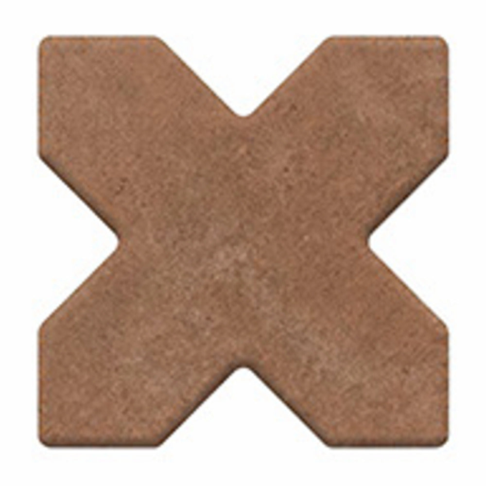 Estrela Rose Star-Cross vitrified tile in 6×6 inch size featuring an elegant geometric star-cross pattern with a soft rose color and matt finish, suitable for stylish floor and wall applications in modern and classic interiors