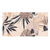 Abstract tropical leaf design in mocha and beige tones