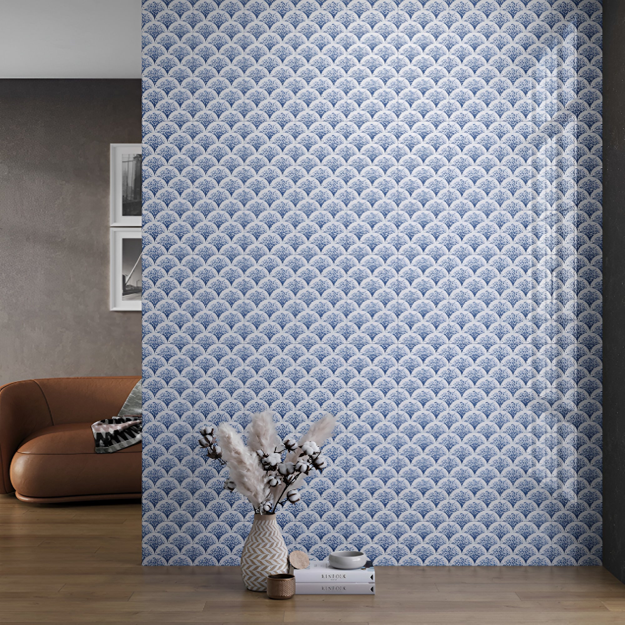 Fango Chips Moroccan vitrified tile in 8×8 inch size showcasing intricate printed Rangoli and Moroccan inspired patterns with a detailed carving finish, suitable for floor and wall applications in living rooms, kitchens, bathrooms, and decorative interior spaces.