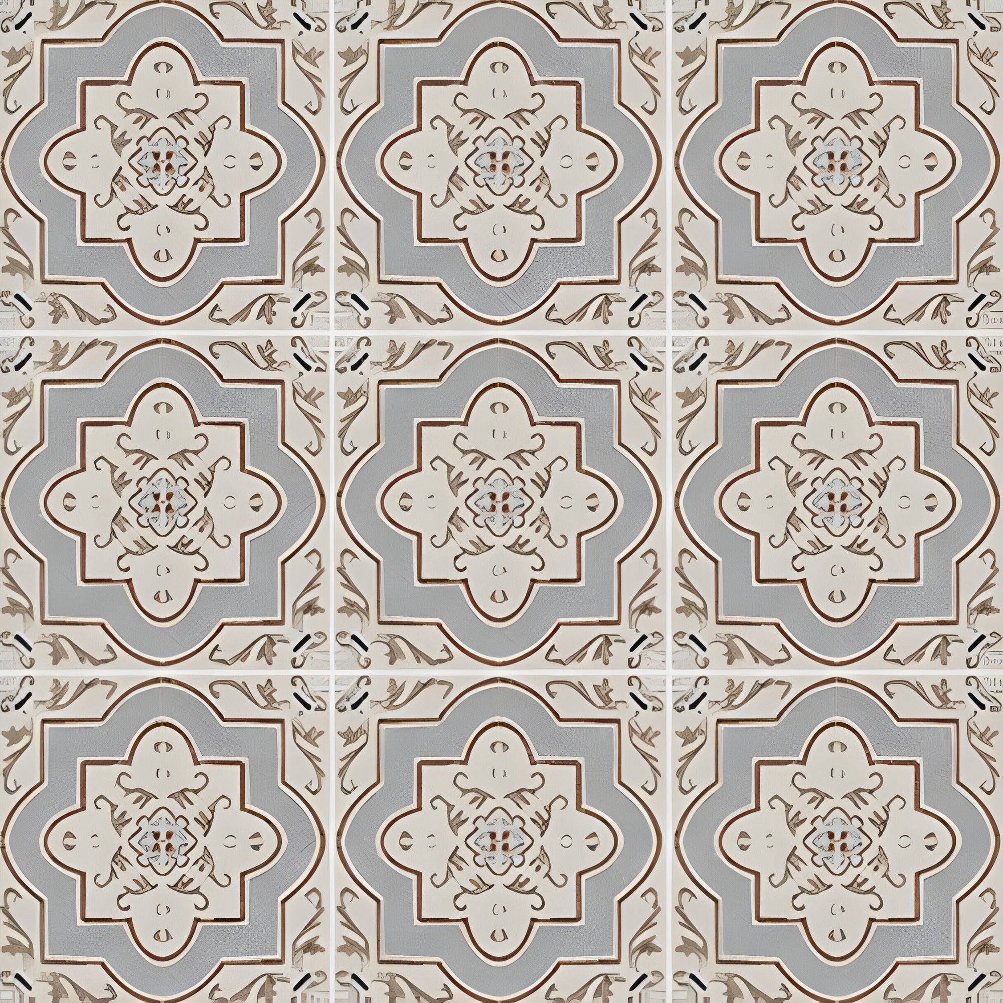 Fango Naxos Moroccan vitrified tile in 8×8 inch size featuring intricate printed Rangoli-inspired Moroccan artwork with detailed carving finish, suitable for decorative floor and wall applications in modern and traditional interiors.
