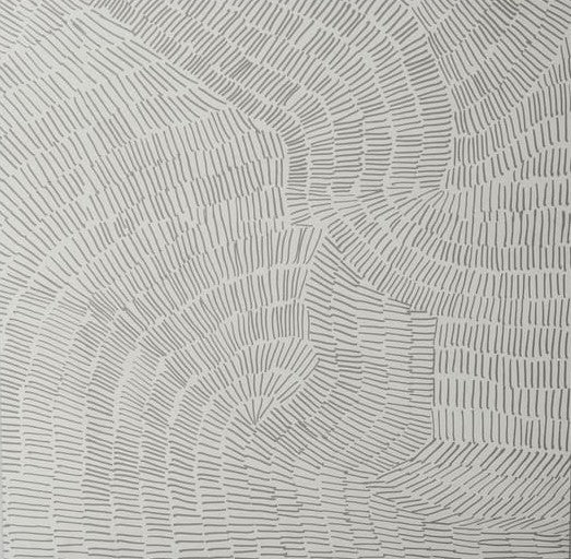 Fossil Gray Moroccan Ceramic Tile – 24x24 inch ceramic tile featuring soft gray Moroccan-inspired patterns with aged, fossil-like detailing for a vintage look.