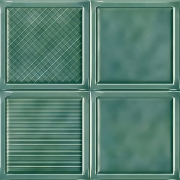 Frame Cosmo Green Ceramic Tile 12 Inch x 12 Inch