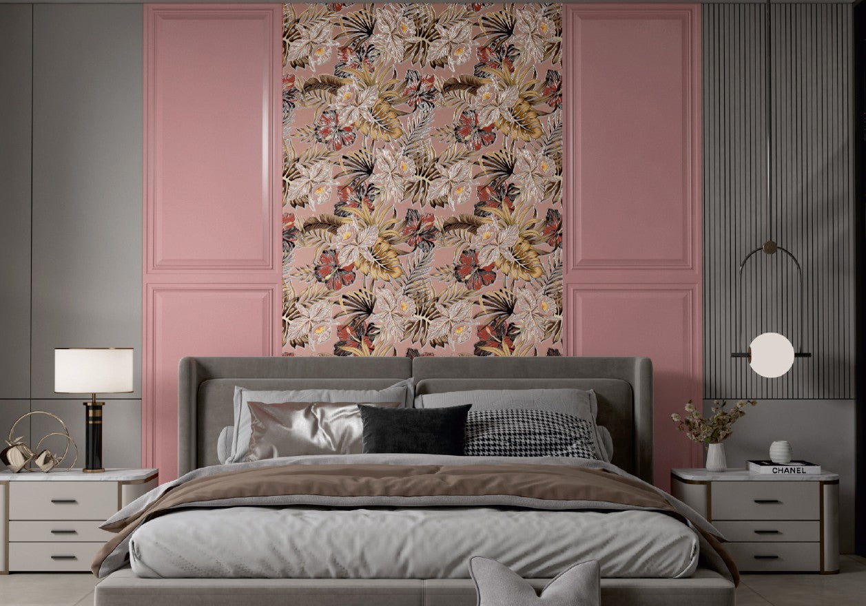 Frame Salmon Decor Wallpaper Tile 24 x 48 inch featuring a soft salmon-toned decorative pattern, ideal for adding a warm and stylish accent to walls and surfaces.
