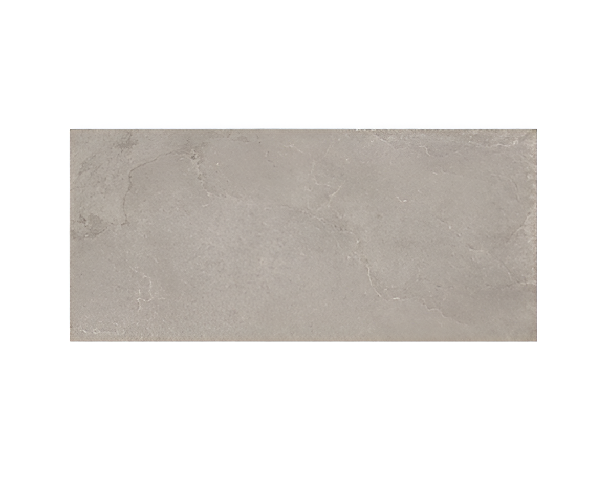 Fresco Grigio vitrified tile installed on a modern interior floor, showcasing large rectangular format, rustic surface texture, matt finish, and seamless joint layout suitable for residential and commercial spaces.